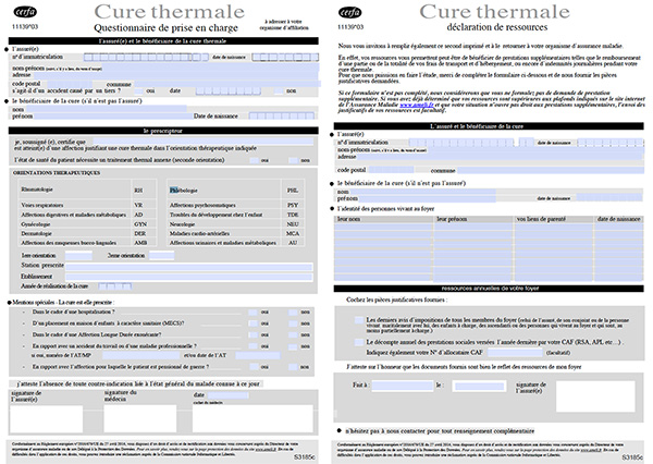 Cerfa questionnaire de prise en charge