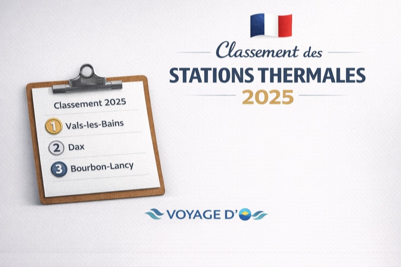 Classement des cures thermales de 2025 par Voyage d'O